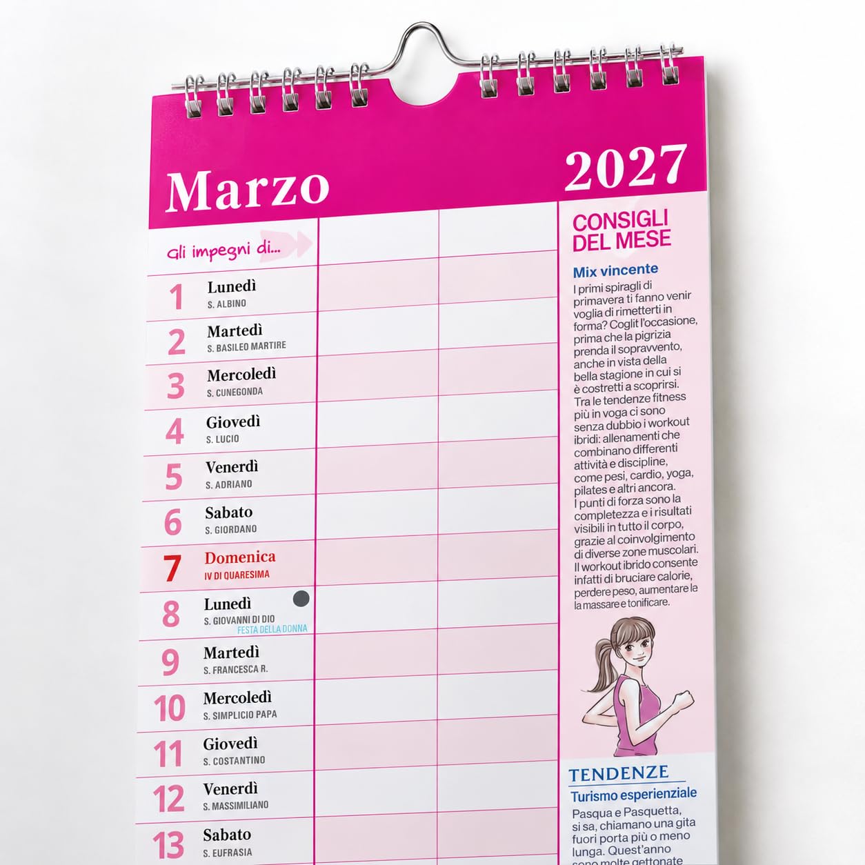Sprea Agenda Lei 2027 calendario-agenda da parete donna