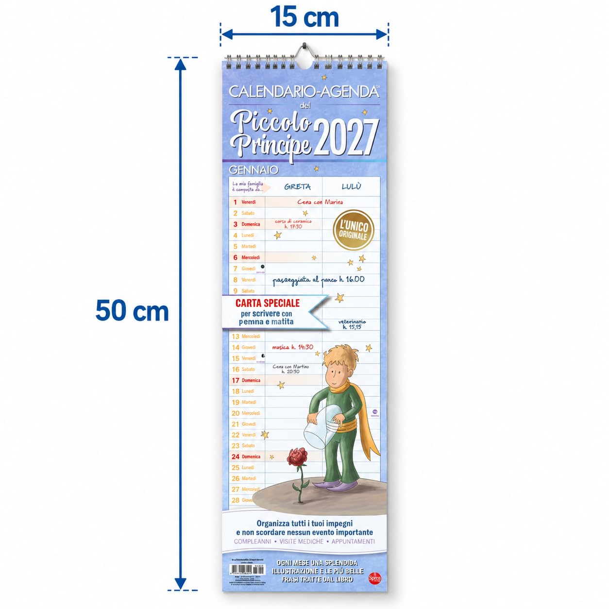 Sprea Piccolo Principe 2027 calendario agenda da parete