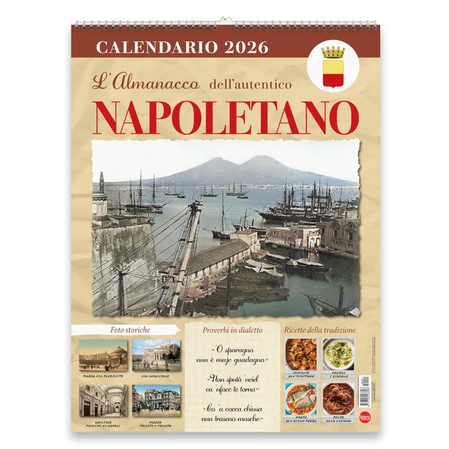 Sprea Napoletano 2026 calendario da parete foto d'epoca