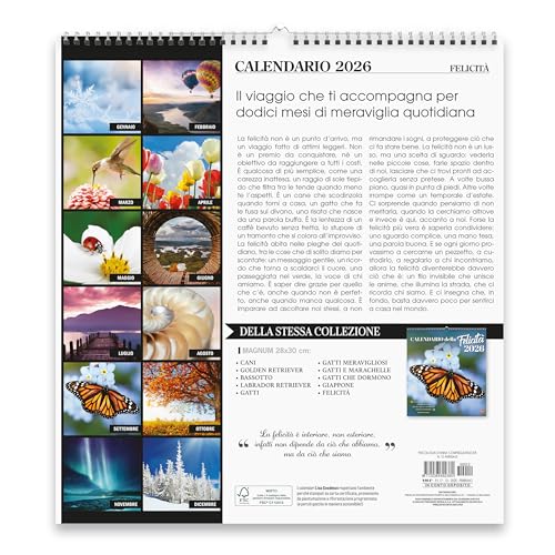 Sprea Calendario Felicità Magnum 2026 da parete frasi