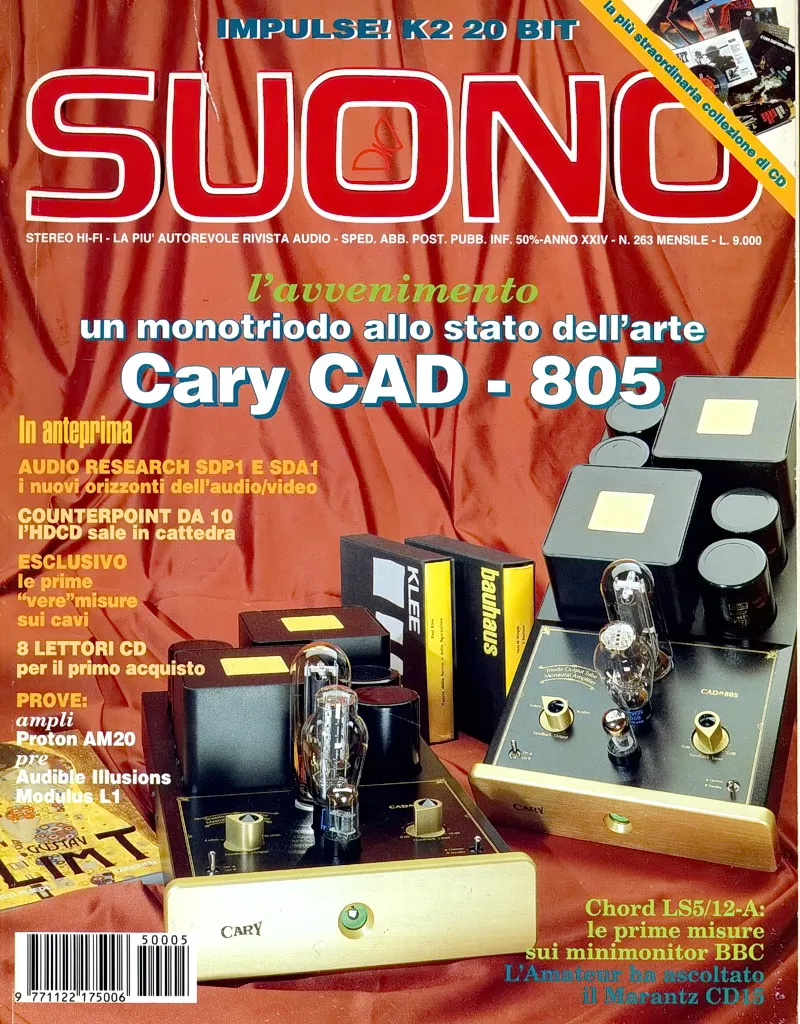 Suono n° 263 rivista numero singolo CD e cavi