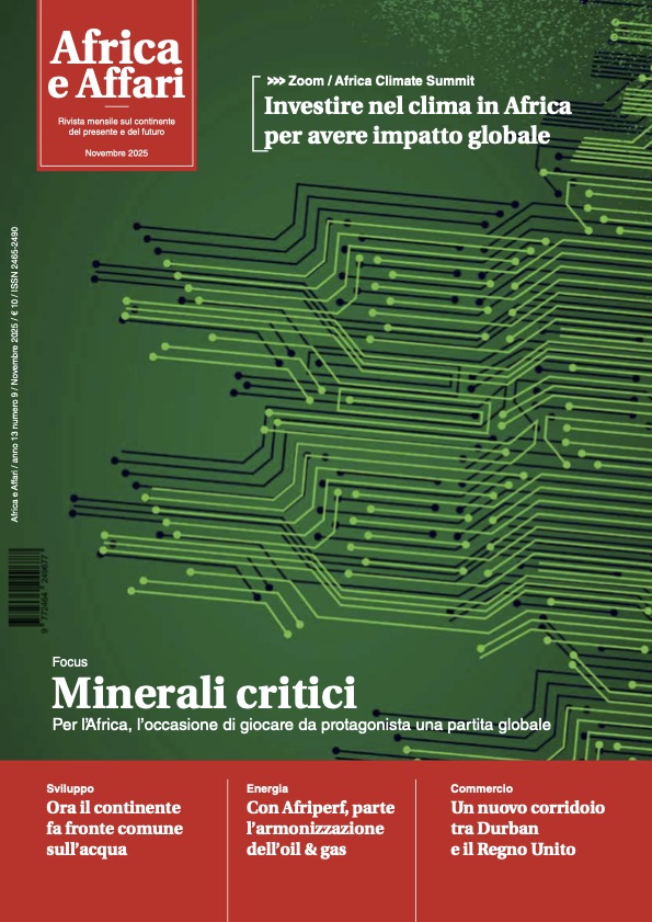 Africa Affari novembre 2025 minerali critici rivista cartacea
