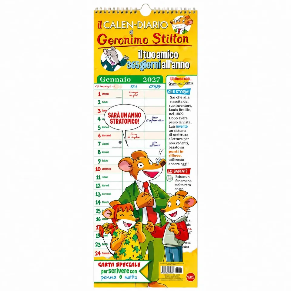 Geronimo Stilton Calendario-Agenda 2027 calendario bambini