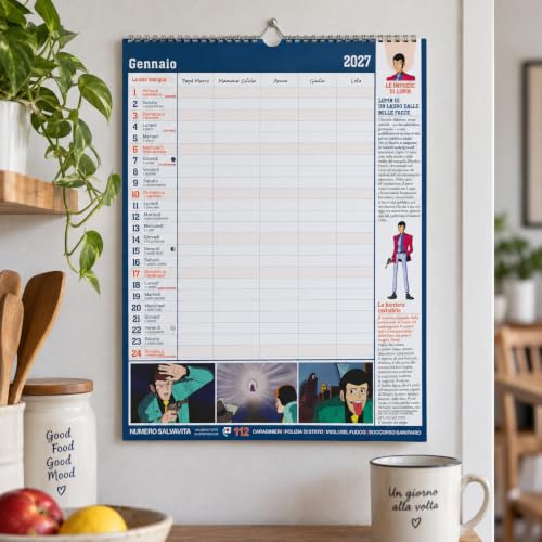 Sprea Lupin III 2027 calendario da parete ufficiale anime 30x42 circa
