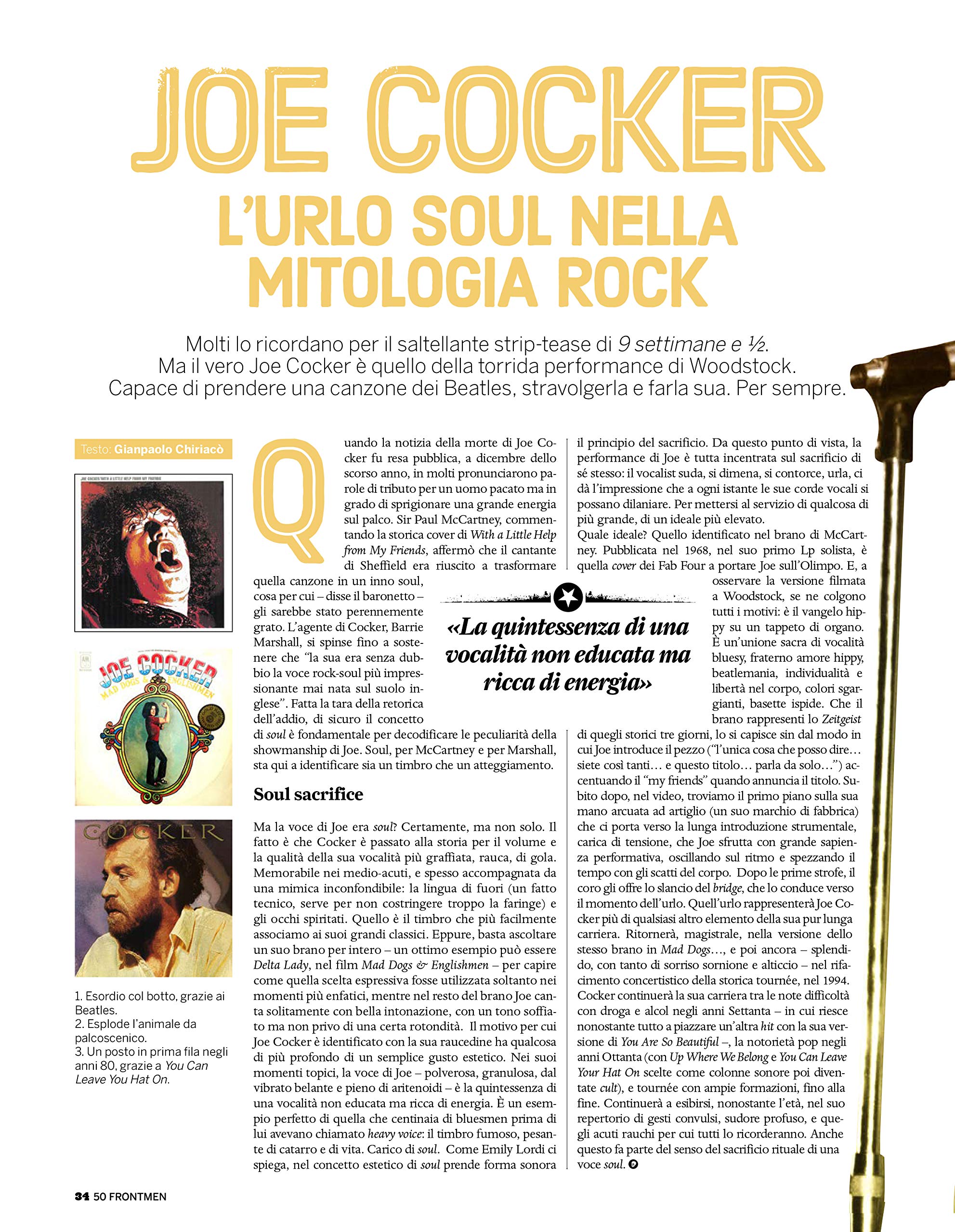 Sprea 50 grandi frontmen speciale rivista numero singolo