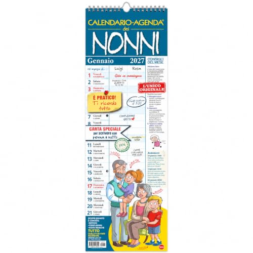 Sprea Calendario-Agenda dei Nonni 2027 calendario da parete 15x50 cm