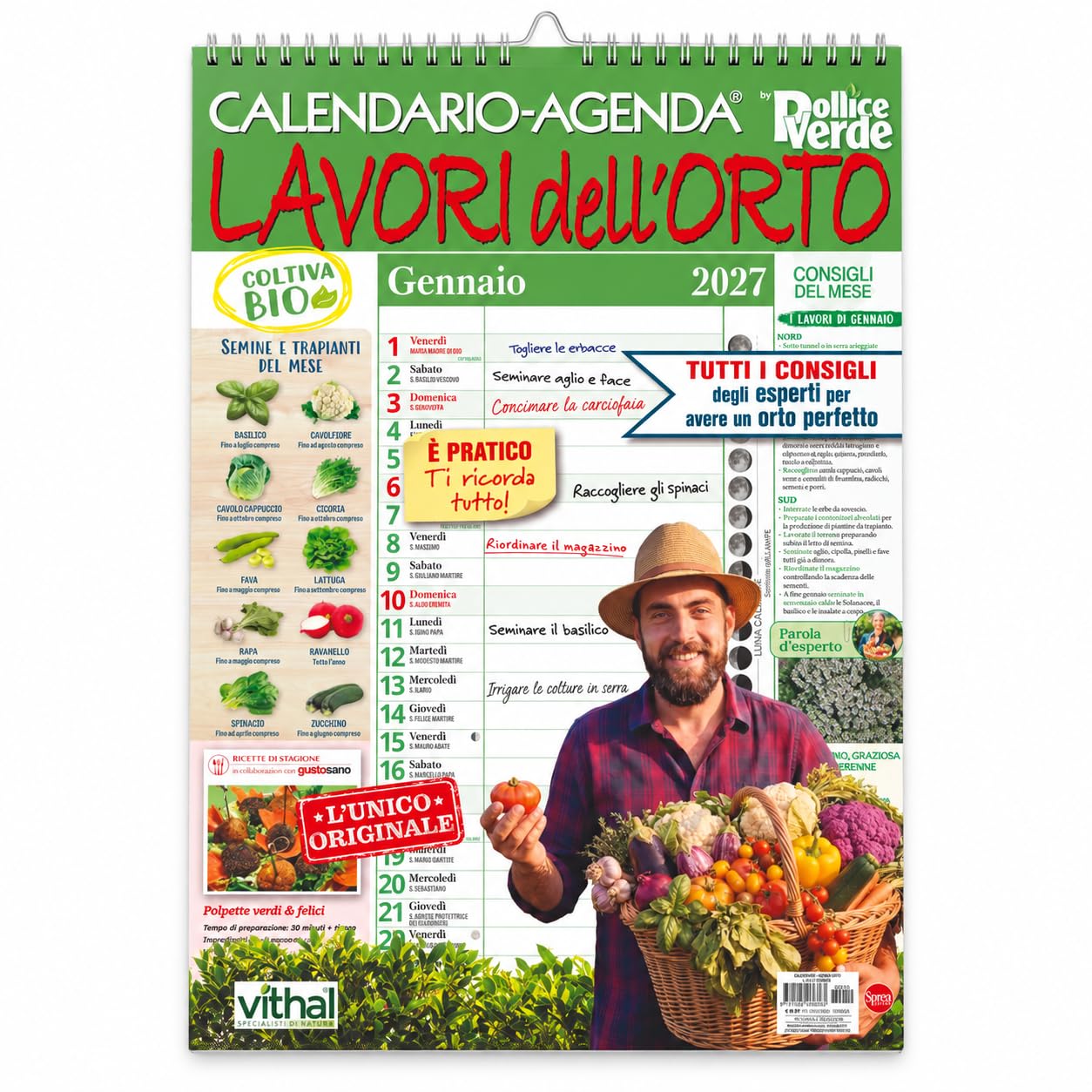 Sprea Lavori dell'Orto 2027 calendario agenda da parete