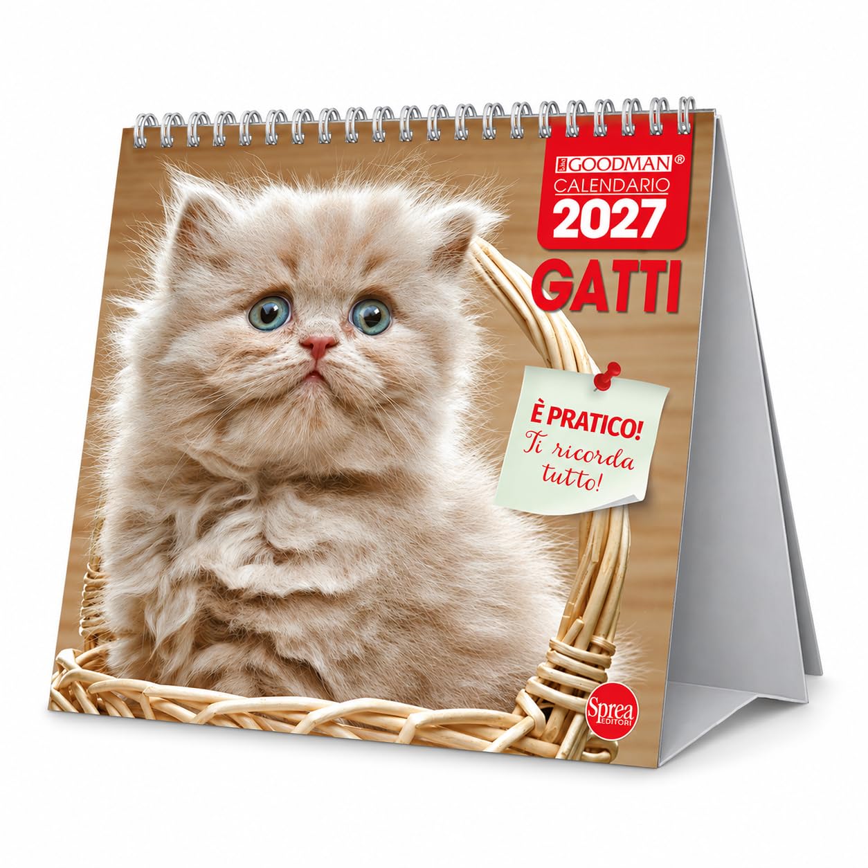 Sprea Gatti 2027 calendario da tavolo fotografico 16,5x15