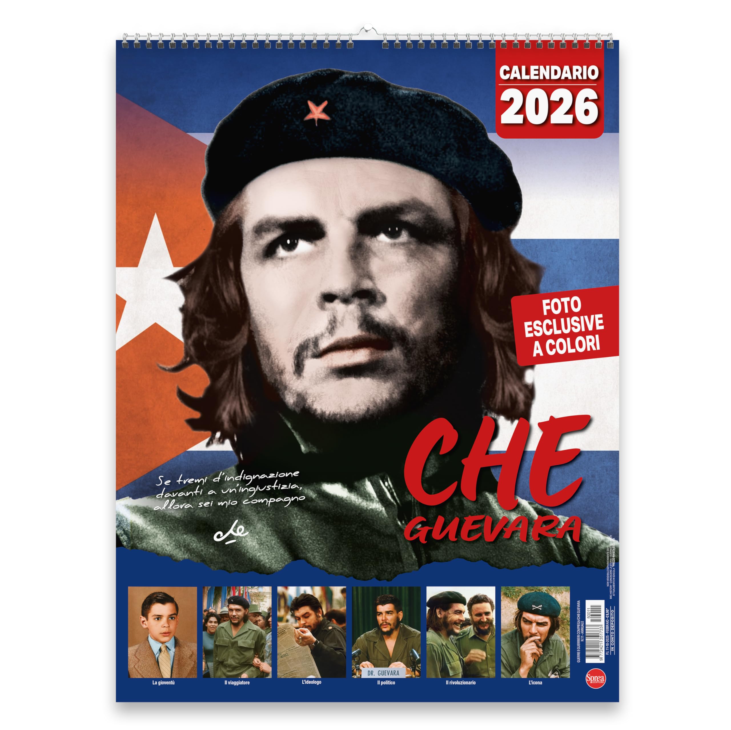 Sprea Che Guevara 2026 calendario da parete con foto a colori