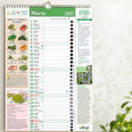 Sprea Lavori dell'Orto 2027 calendario agenda da parete