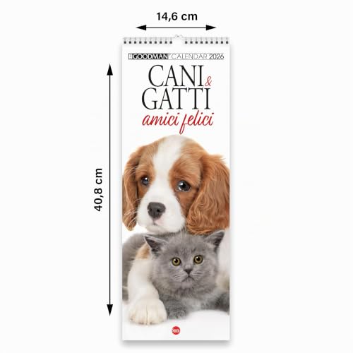 Sprea Cani e Gatti Amici 2026 calendario da parete