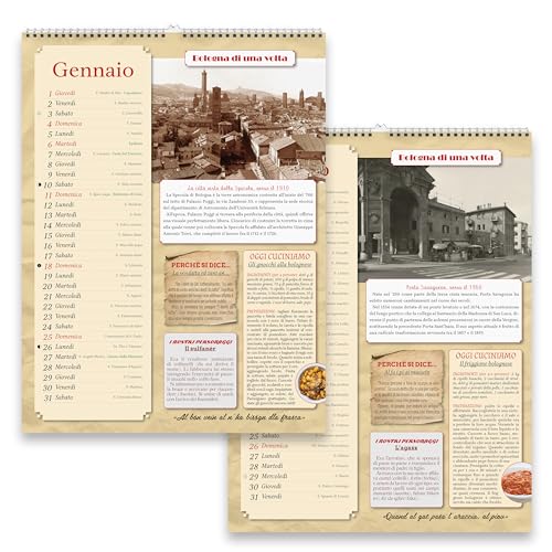 Sprea Calendario Bologna 2026 da parete foto d'epoca