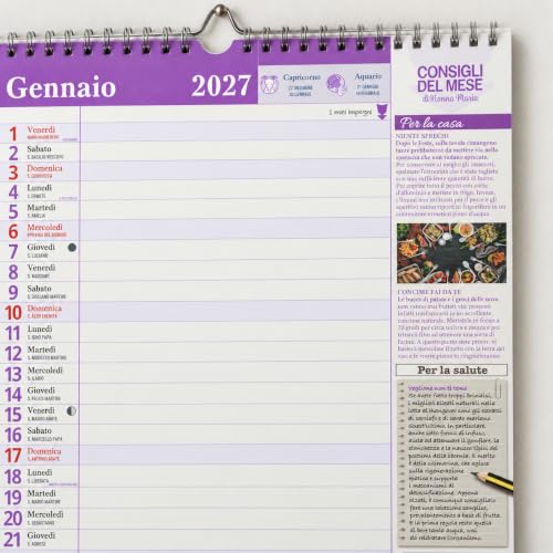 Sprea Rimedi della Nonna 2027 calendario da parete 30x42,5 cm