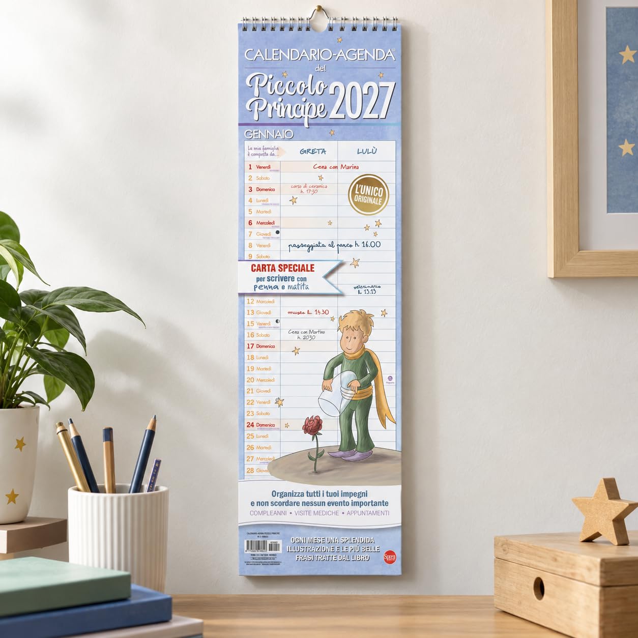 Sprea Piccolo Principe 2027 calendario agenda da parete