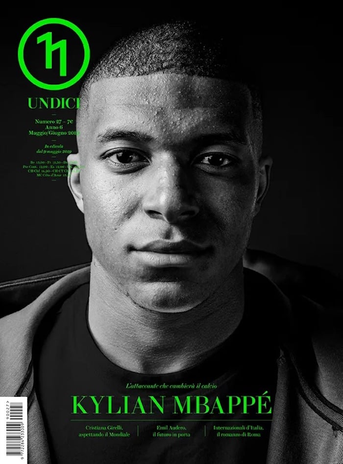 Undici n°27 rivista numero singolo Mbappé