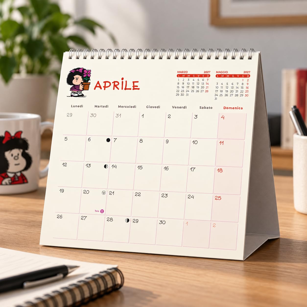 Sprea Mafalda Calendario tavolo 2027 fumetto Quino