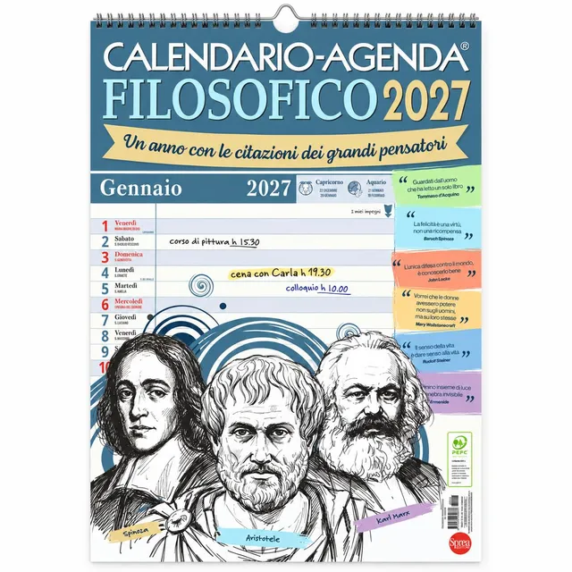 Sprea Calendario Agenda Filosofico 2027 con citazioni