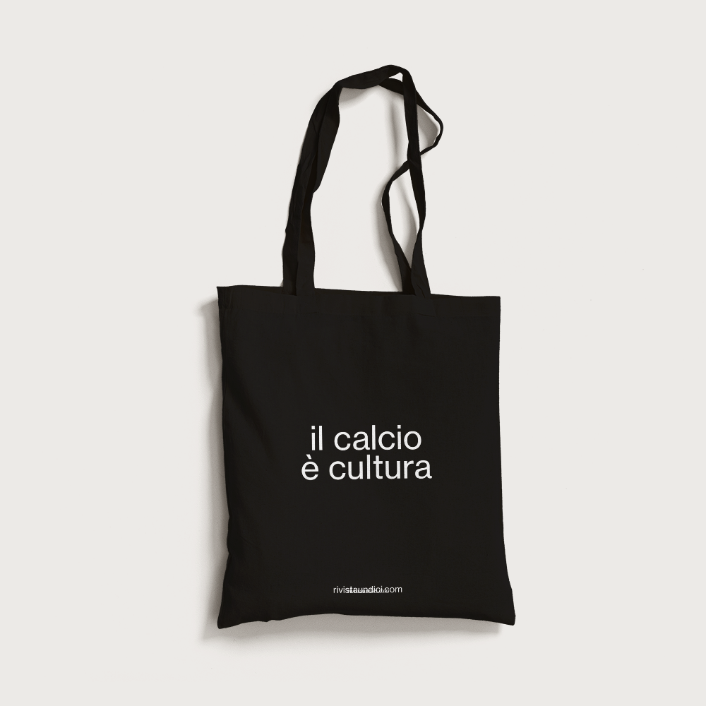 Undici Shopper Bag borsa cotone nera 40x37,5 cm